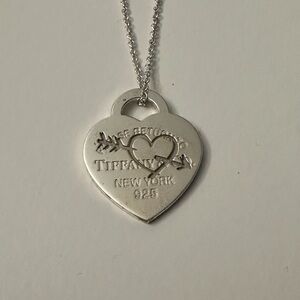 Tiffany & Co Silver Heart Return to Tiffany Charm Necklace